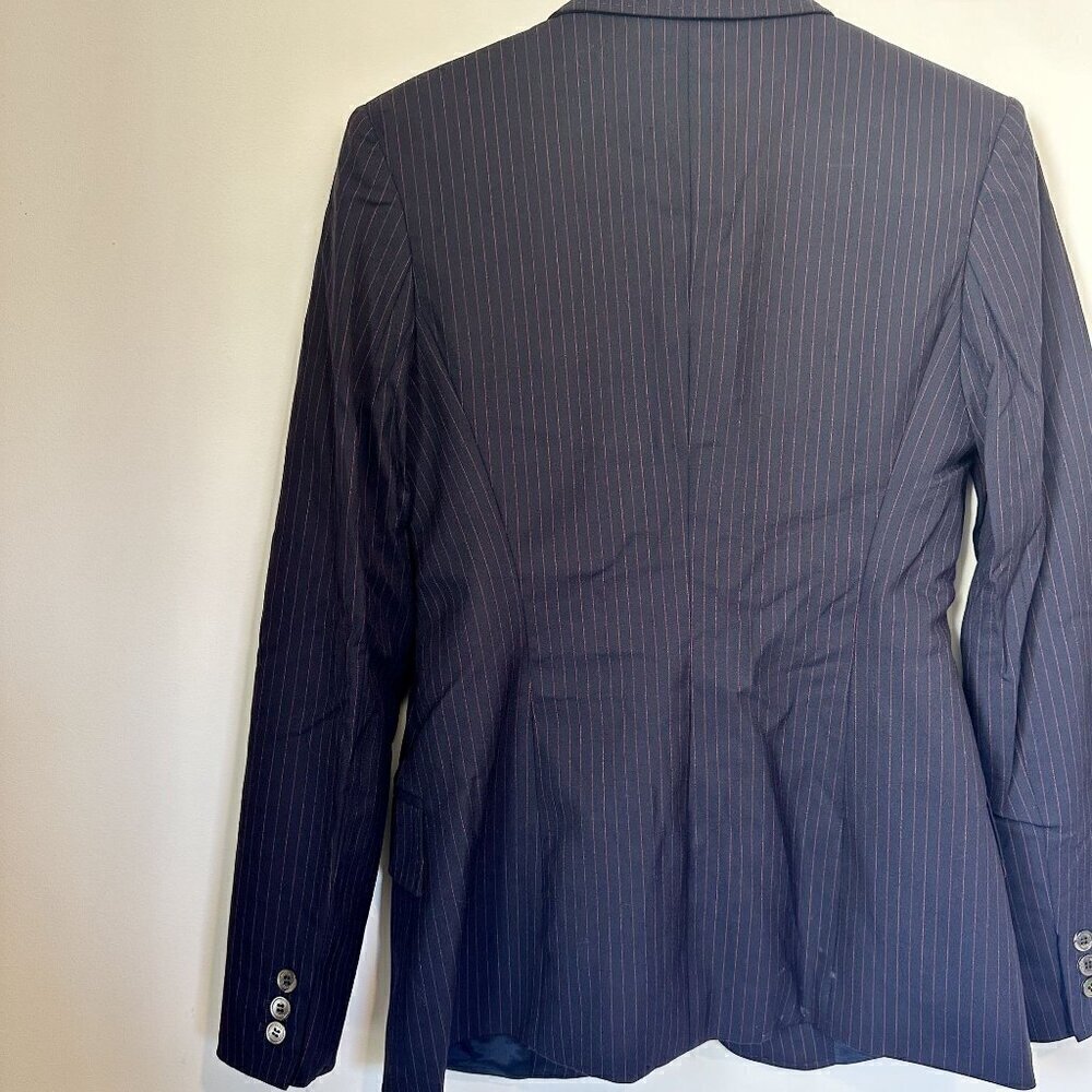 Michael Kors Navy/Red Pinstripe Blazer - Size: 8 - Picture 8 of 9